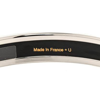 Hermes Enamel Printed Narrow Bijoux Chaines Bracelet 65 White 5 of 6