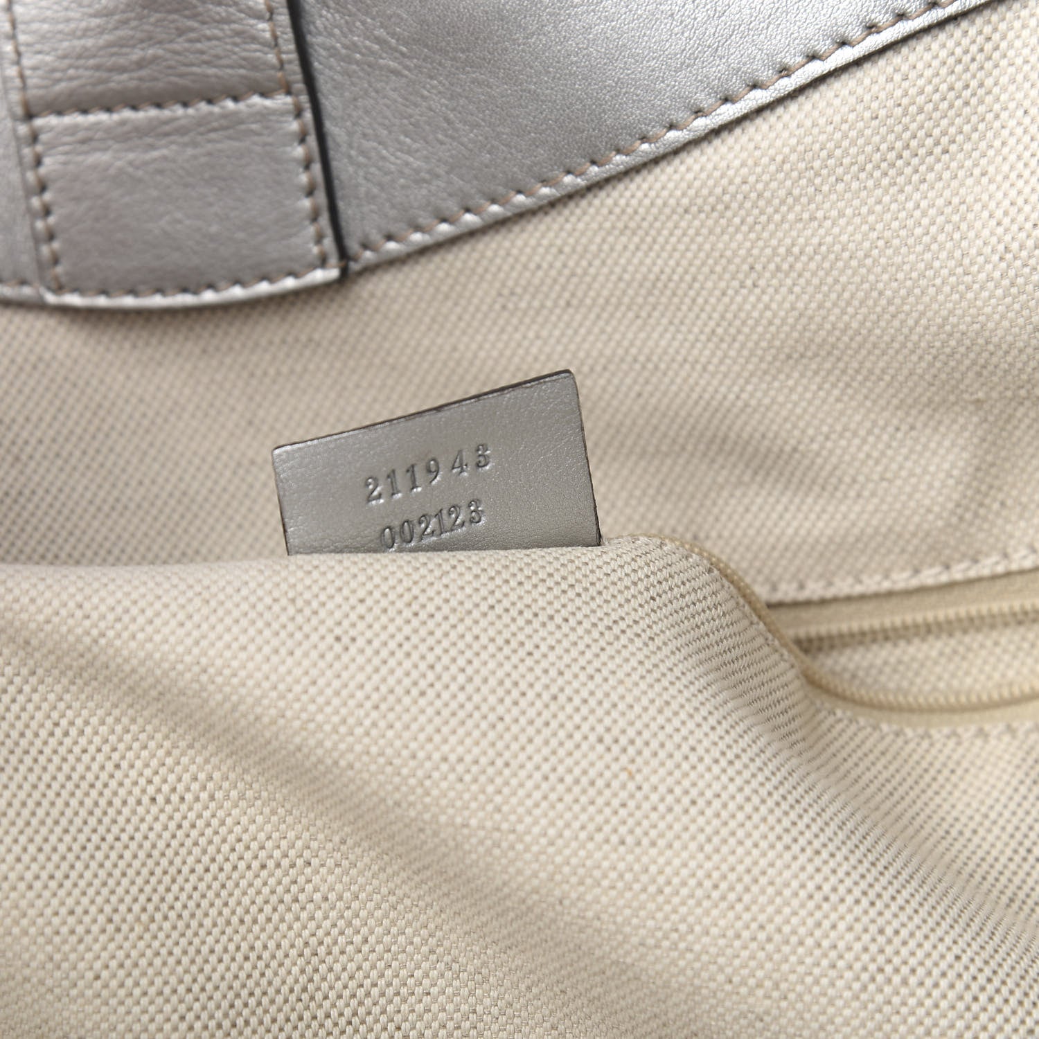 Gucci Guccissima Large Sukey Tote Silver 6 of 9