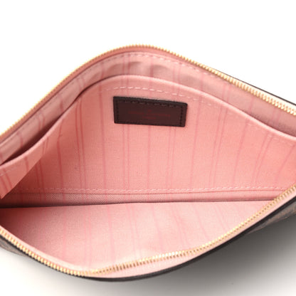 Louis Vuitton Damier Ebene Neverfull MM GM Pochette Rose Ballerine 5 of 7