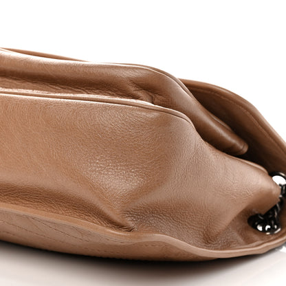 Saint Laurent Crinkled Calfskin Matelasse Monogram Medium Niki Chain Satchel Dark Toffee 9 of 9