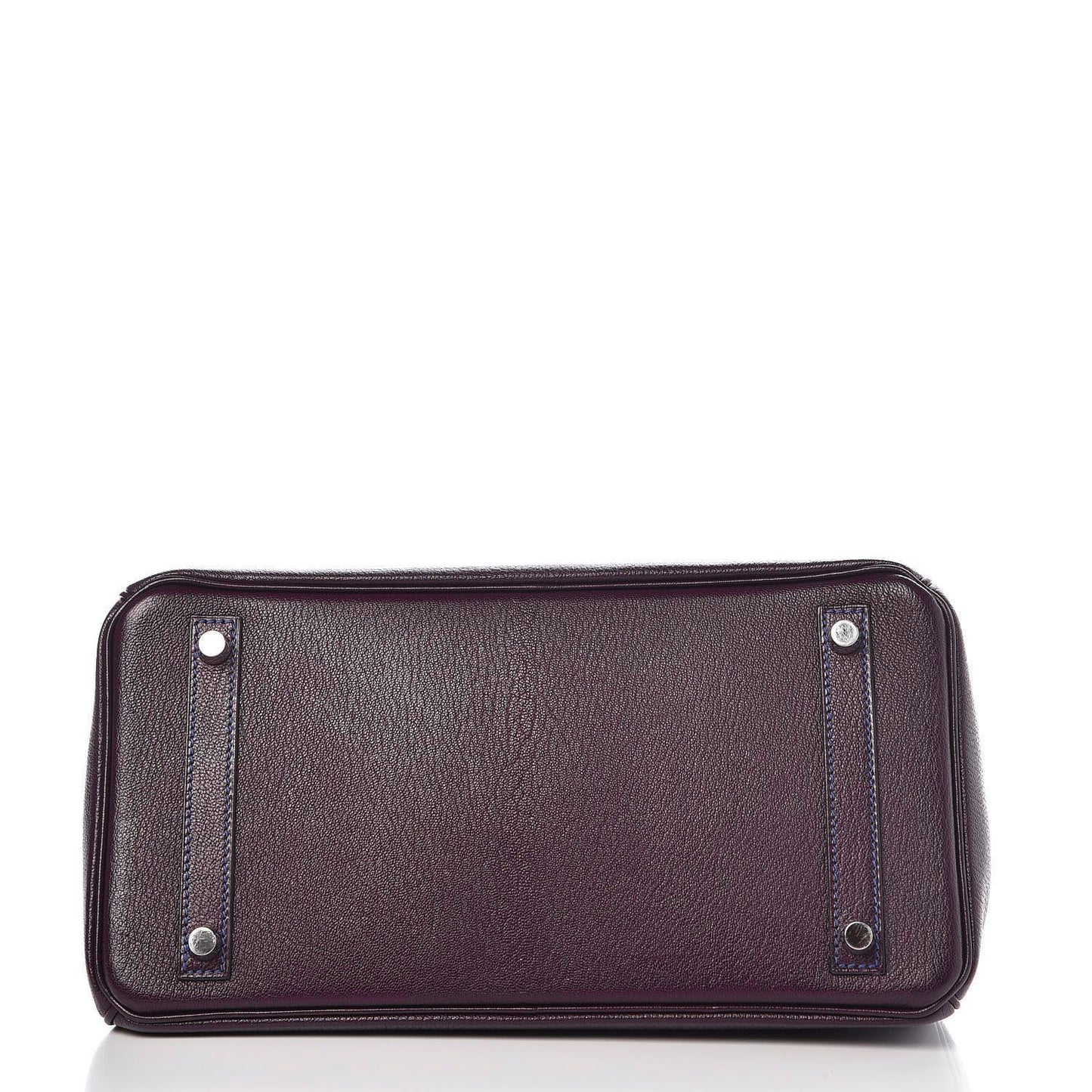 Chevre Mysore Bi-Color Horseshoe Birkin 30 Raisin Bleu Electrique