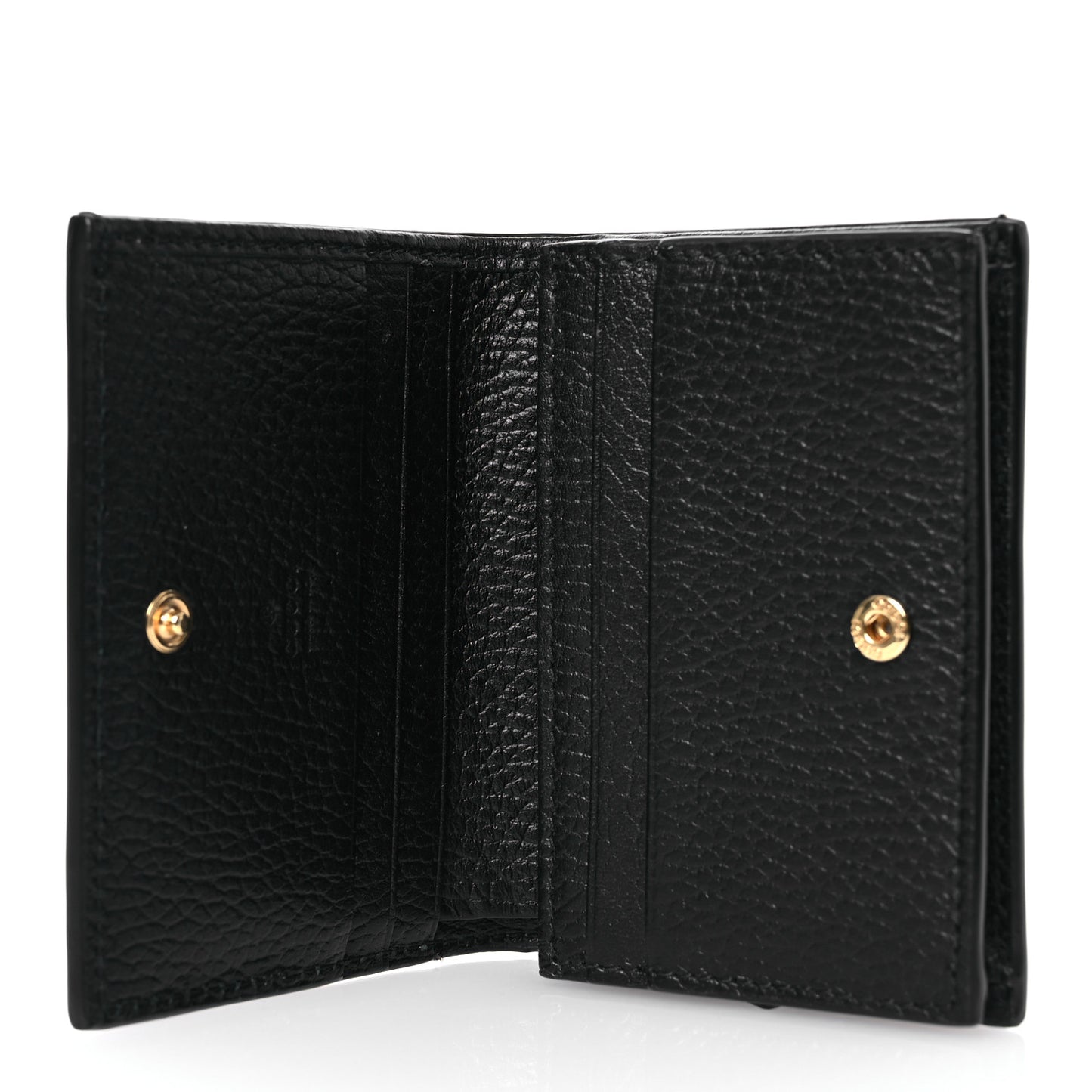 Dollar Calfskin GG Supreme Monogram GG Marmont Card Case Black Beige Ebony