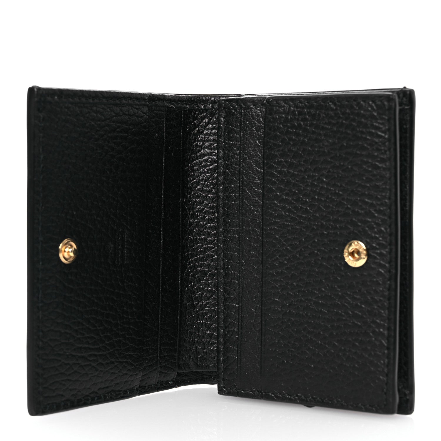 Gucci Dollar Calfskin GG Supreme Monogram GG Marmont Card Case Black Beige Ebony 5 of 12