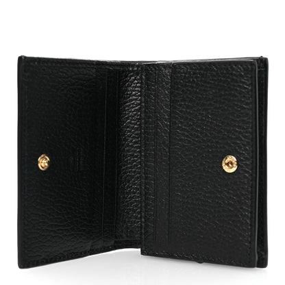 Gucci Dollar Calfskin GG Supreme Monogram GG Marmont Card Case Black Beige Ebony 5 of 12
