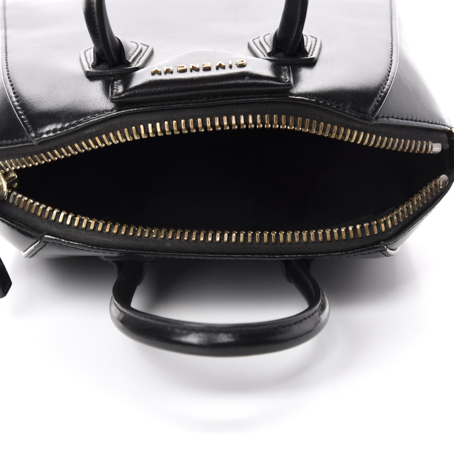 Shiny Lord Calfskin Mini Antigona Black
