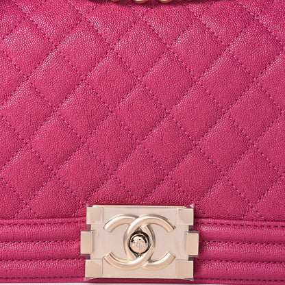 Chanel Caviar Quilted Medium Boy Flap Fuchsia 8 of 12