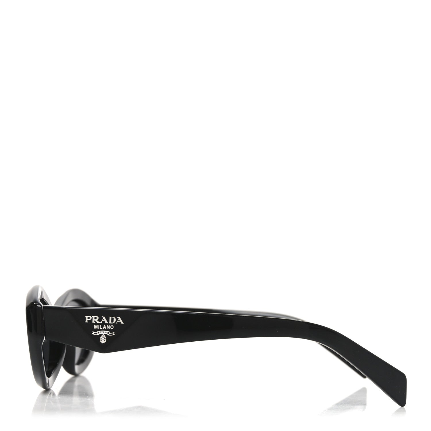 Prada Acetate Oval Sunglasses SPR 26Z Black 1856406 – FASHIONPHILE