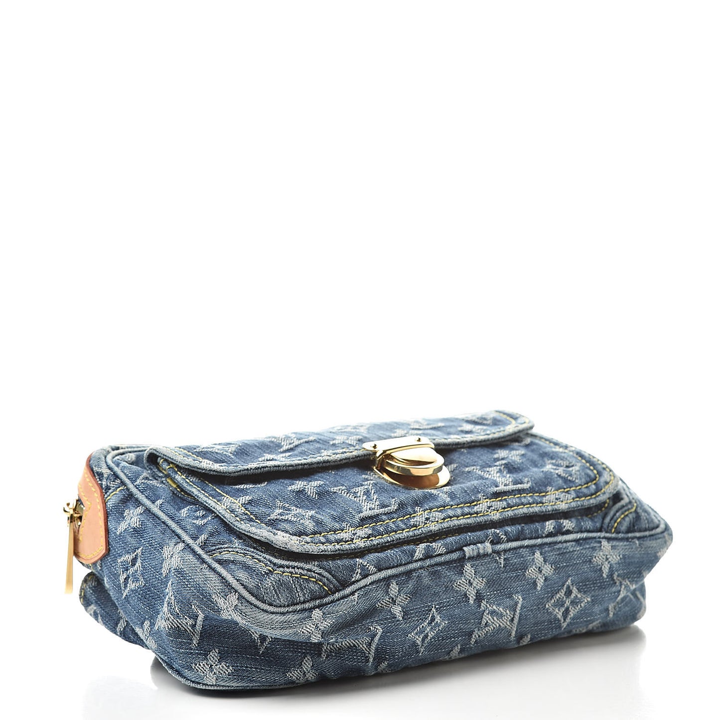 Monogram Denim Bum Bag Blue