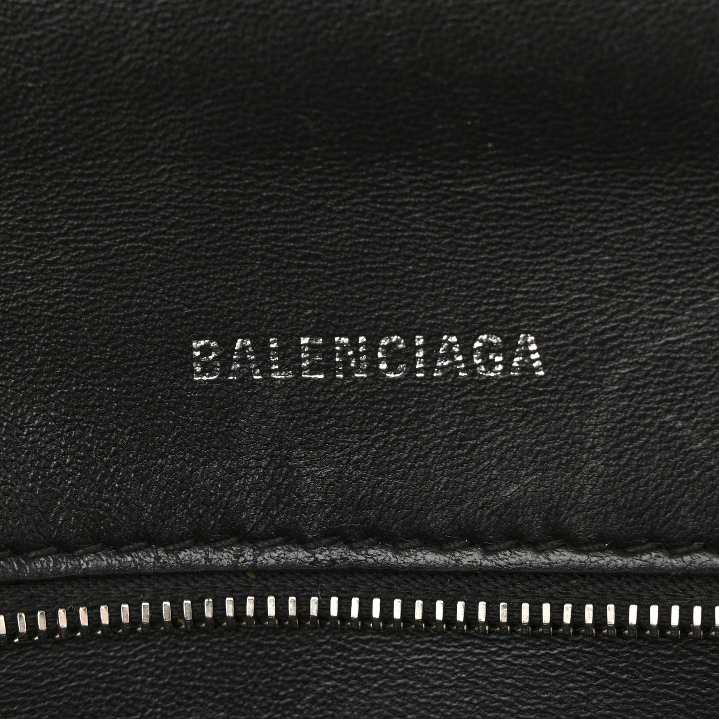 Grained Calfskin Small Hourglass Top Handle Bag Black