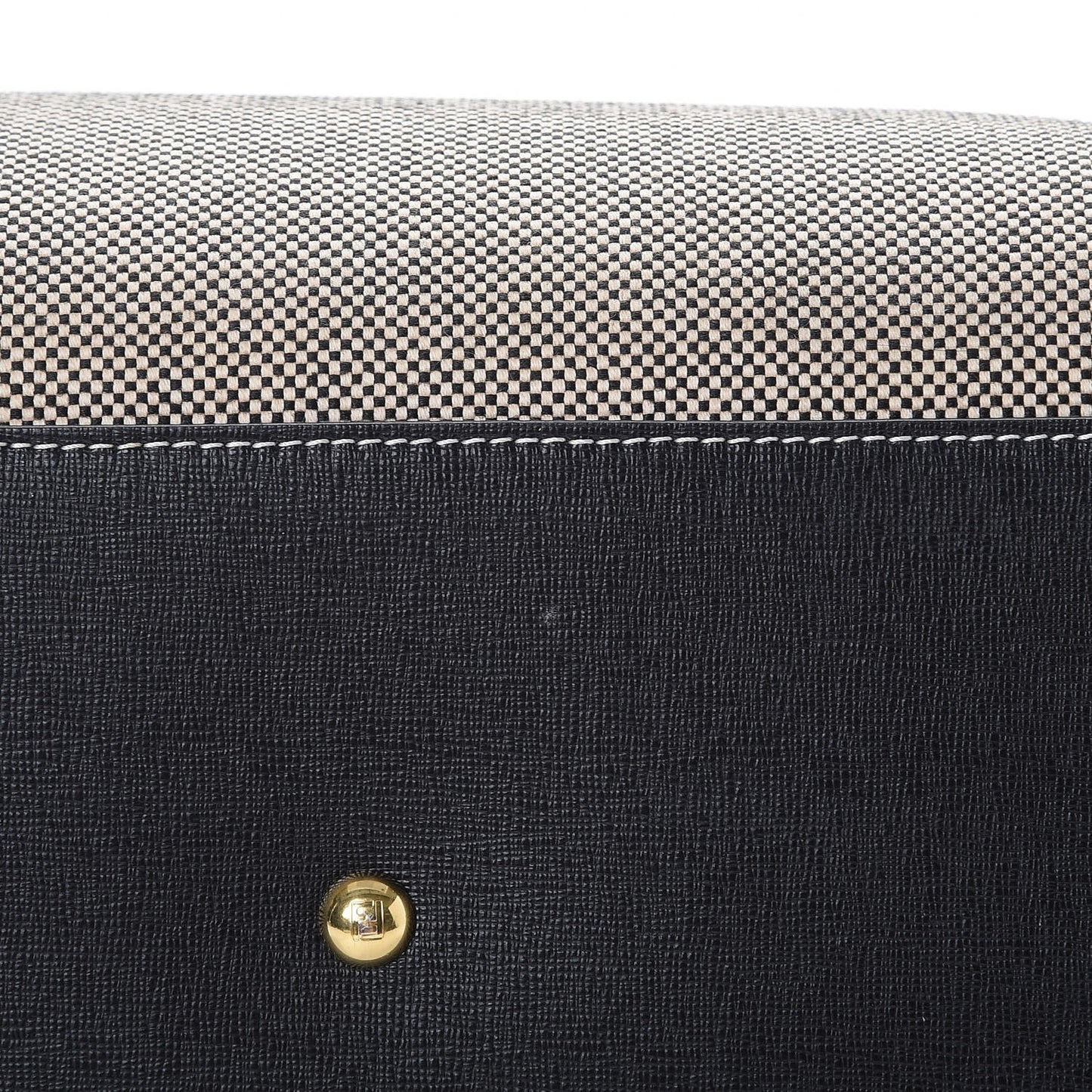 Canvas Vitello Regular 2Jours Tote Bianco Black