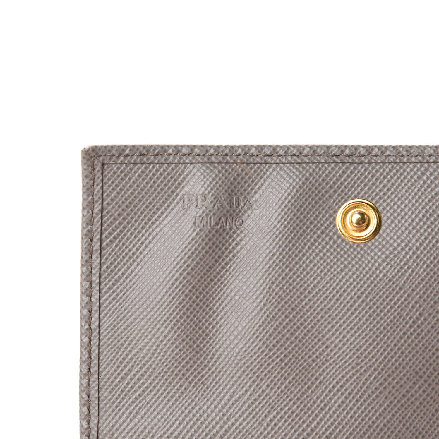 Prada Saffiano Metal Card Holder Argilla 10 of 12