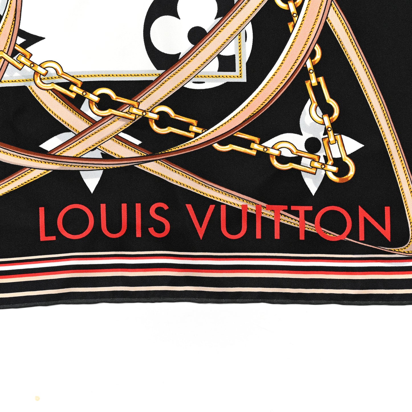 Silk Monogram Ultimate Square 90 Scarf Black