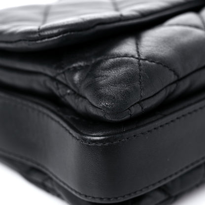 Chanel Lambskin Quilted Jumbo 3 Flap Black 8 of 21