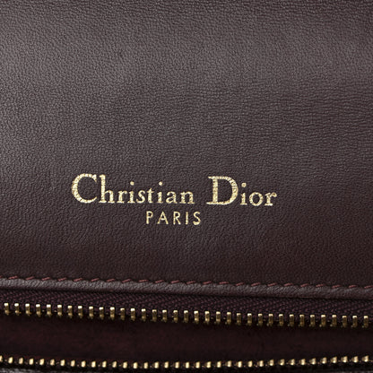 Christian Dior Lambskin Studded Medium Diorama Flap Bag Burgundy 10 of 23