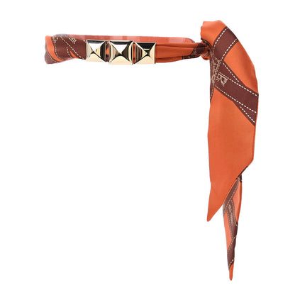Hermes Medor Bolduc Twilly Scarf Ring Set Orange 1 of 4