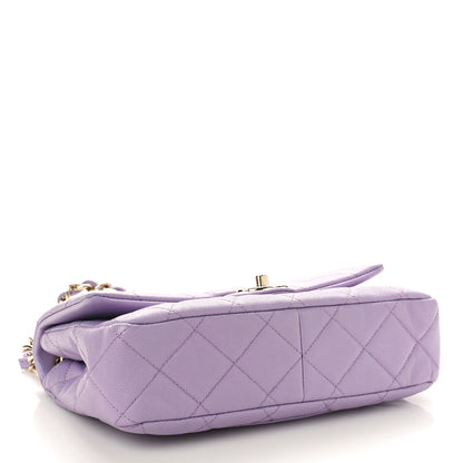 Chanel Shiny Caviar Quilted Large Funky Match Flap Lilac 4 of 10