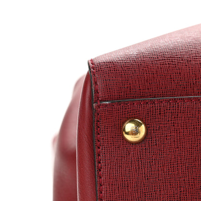 Fendi Vitello Elite Regular 2Jours Tote Rosso Scuro Ciliegia 9 of 11