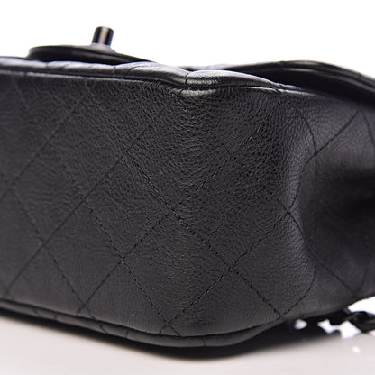 Chanel Crumpled Calfskin Quilted Mini Square Flap So Black 9 of 10
