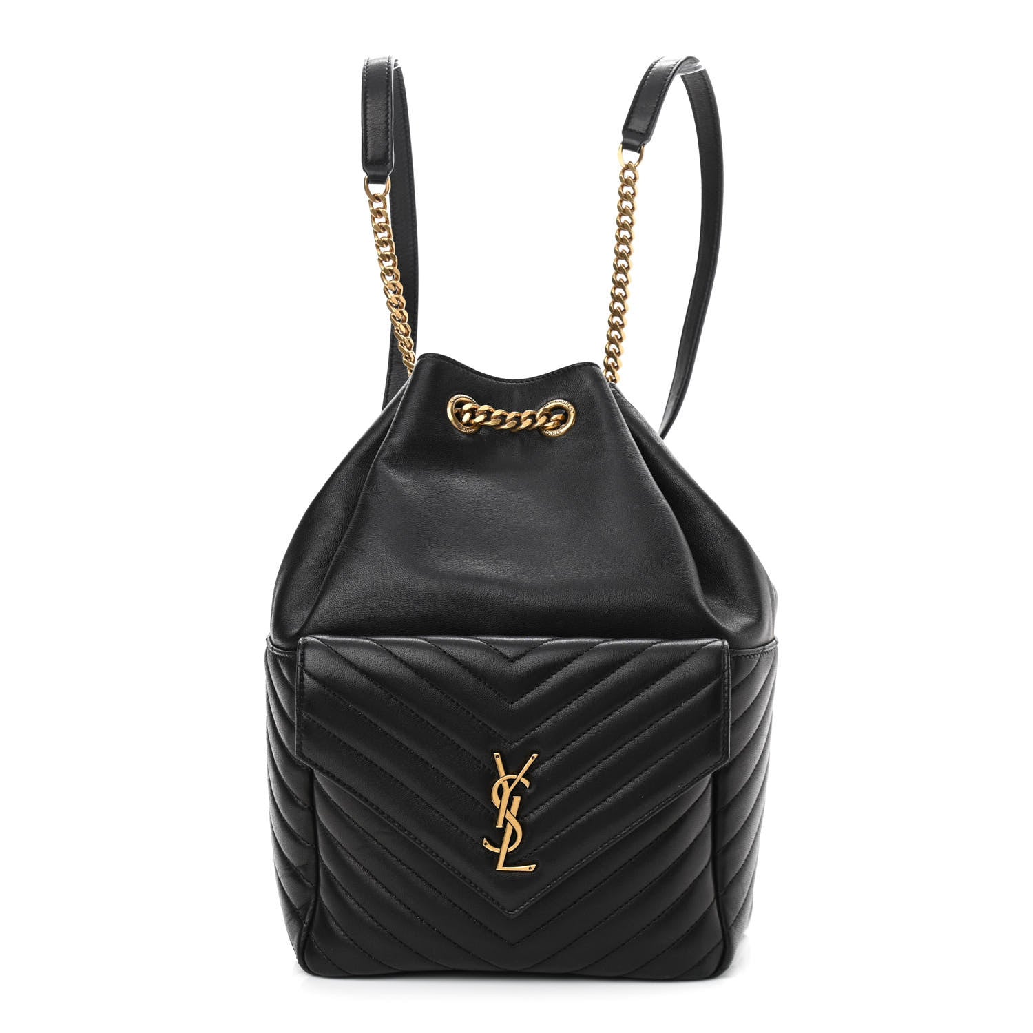 Saint Laurent Lambskin Matelasse Monogram Joe Backpack Black 1 of 9