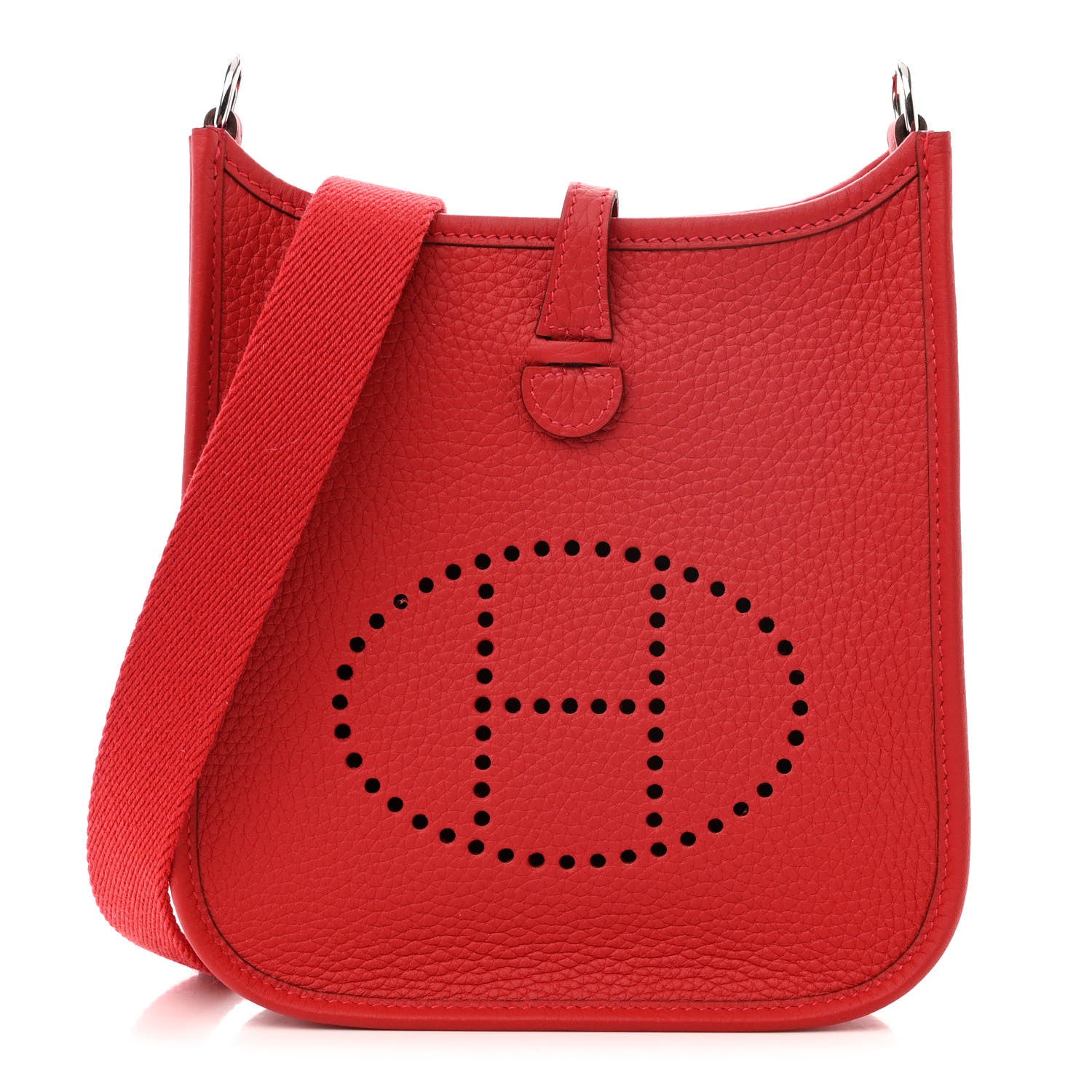 Hermes Taurillon Clemence Evelyne TPM Vermillion Rouge Vif 1 of 11