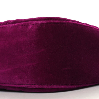Gucci Velvet Matelasse Medium GG Marmont Shoulder Bag Fuchsia Violet Cyclamen 10 of 10