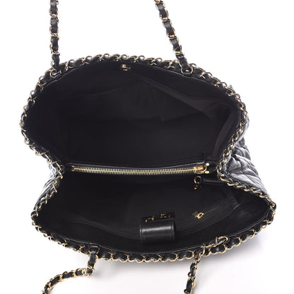 Chanel Calfskin Quilted Small Chain Me Tote Black 5 of 12