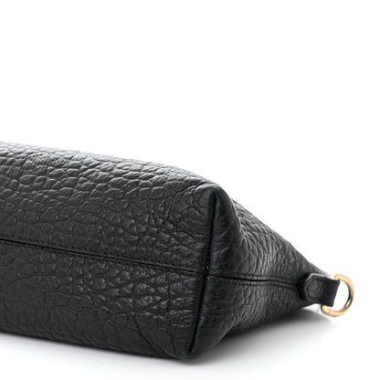 Burberry Signature Grain Calfskin Check Embossed Small Chichester Crossbody Clutch Bag Black 11 of 14