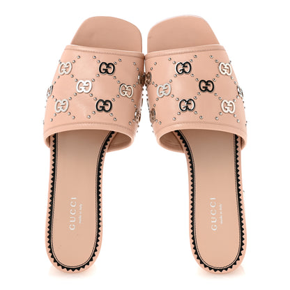 Gucci Malaga Kid Interlocking G Studs 25/85mm Platform Sandals 37 Perfect Pink 2 of 10