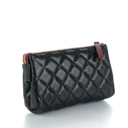 Chanel Caviar Quilted Small Cosmetic Case Black 3 of 8