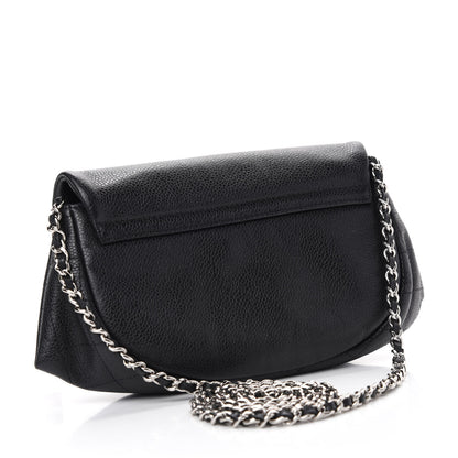 Chanel Caviar Half Moon Wallet On Chain WOC Black 3 of 11