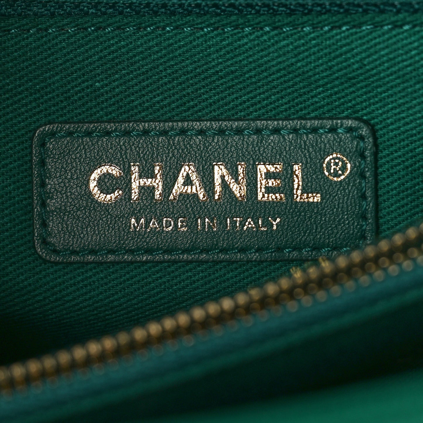 Caviar Quilted Small Coco Handle Flap Green