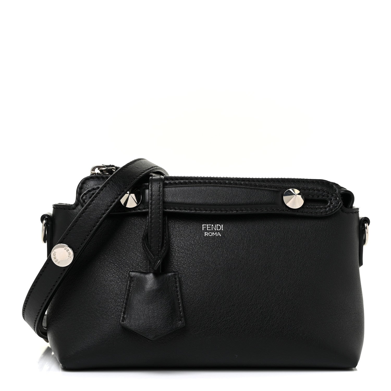 Fendi Vitello Dolce Mini By The Way Boston Bag Black 1 of 8