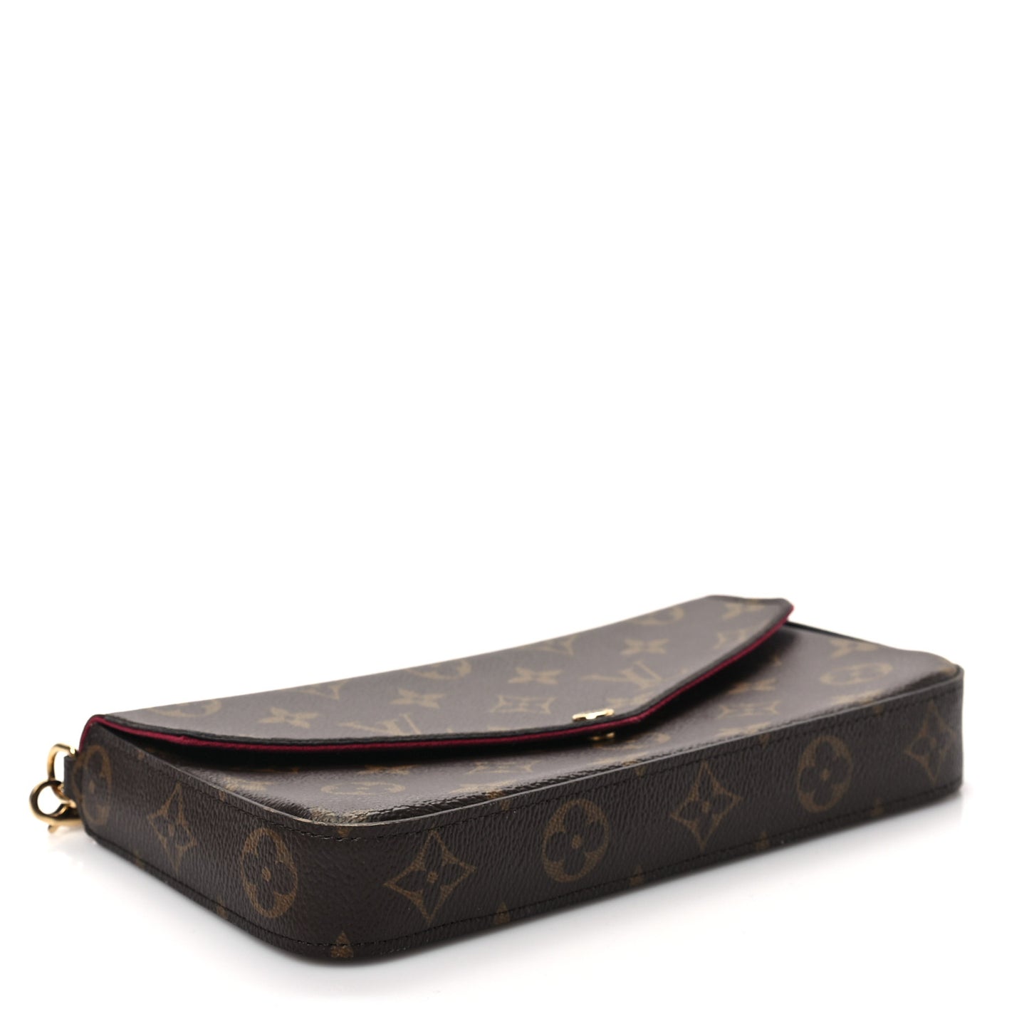 Monogram Pochette Felicie Chain Wallet Fuchsia