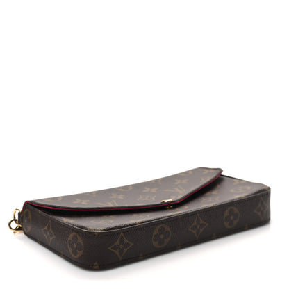 Louis Vuitton Monogram Pochette Felicie Chain Wallet Fuchsia 4 of 7