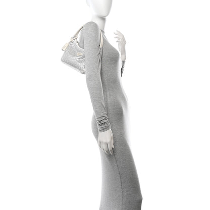 Prada Satin Crystal Mini Re-Edition 2000 Bag White 2 of 11