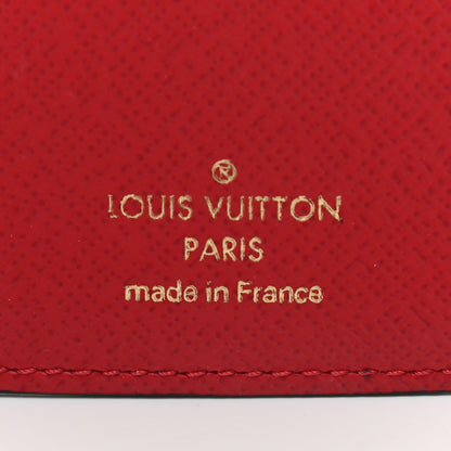 Louis Vuitton Damier Ebene Victorine Wallet Red 6 of 7