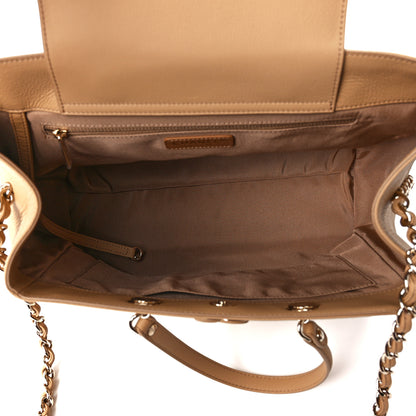 Chanel Bullskin Stitched Medium Shopping Bag Beige 5 of 11