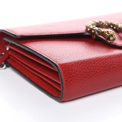 Gucci Calfskin Mini Dionysus Chain Wallet Hibiscus Red 8 of 11