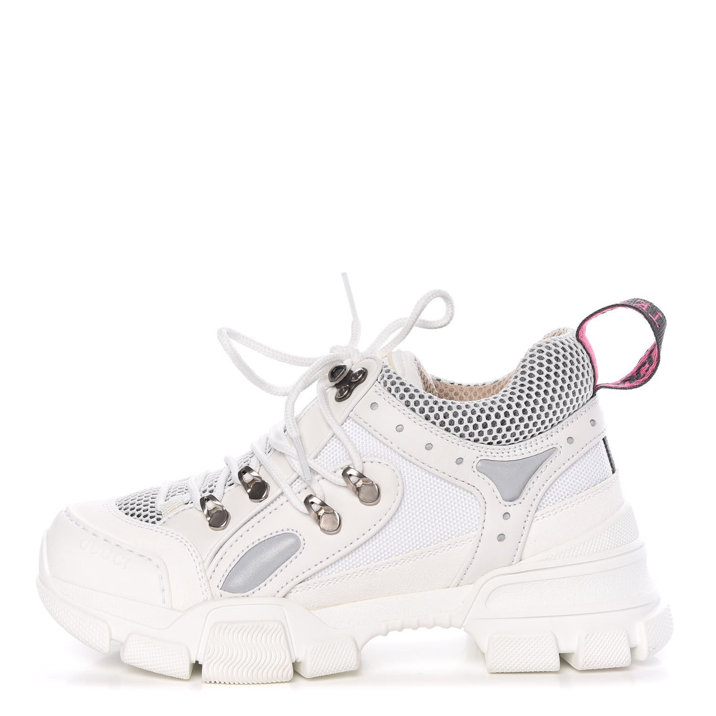 X SEGA Mesh Calfskin Suede Womens Flashtrek Sneakers 36.5 Great White