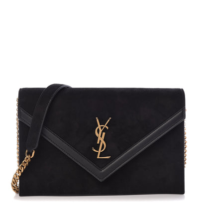 Saint Laurent Suede Calfskin Monogram Le Sept Chain Bag Black 1 of 11
