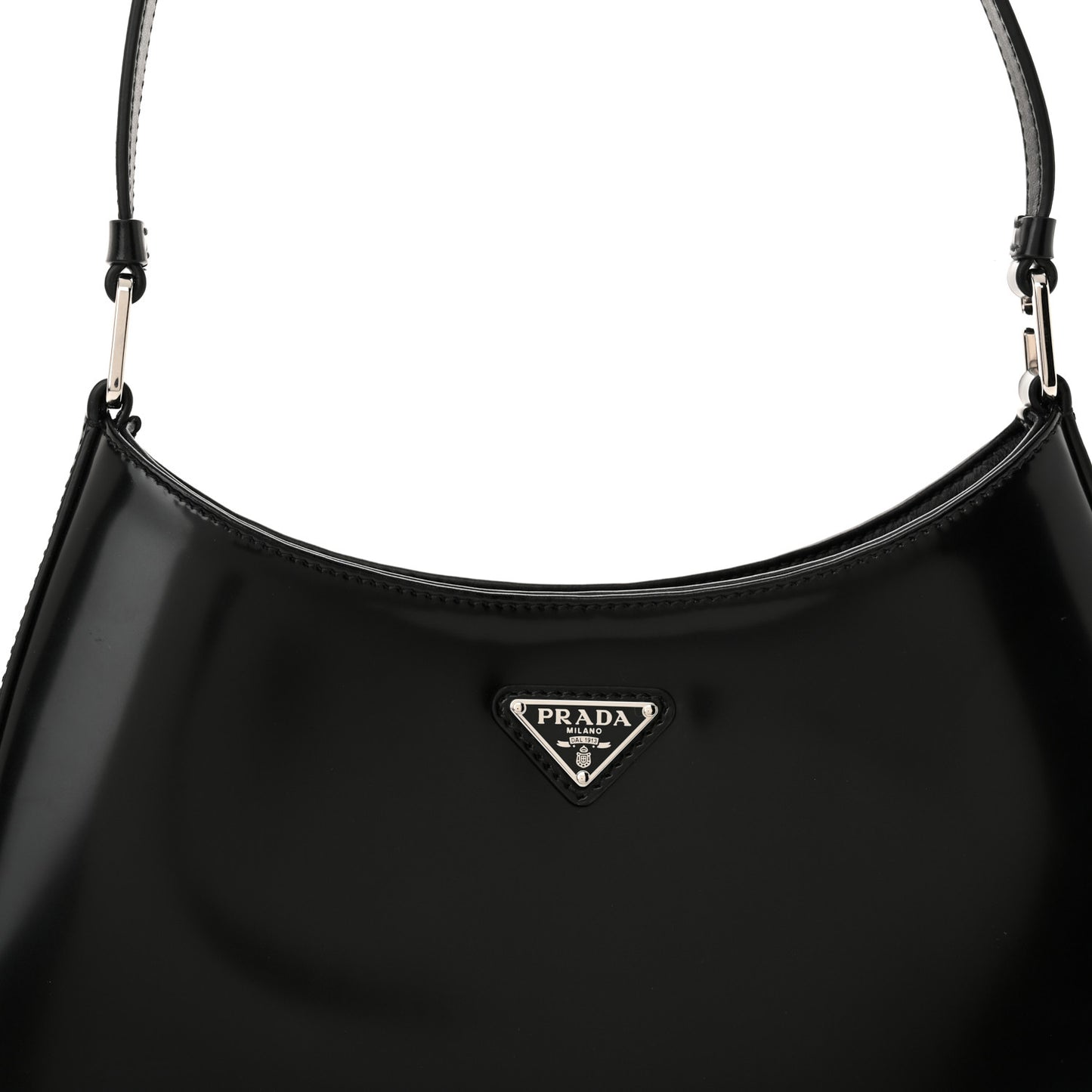 Spazzolato Cleo Shoulder Bag Black