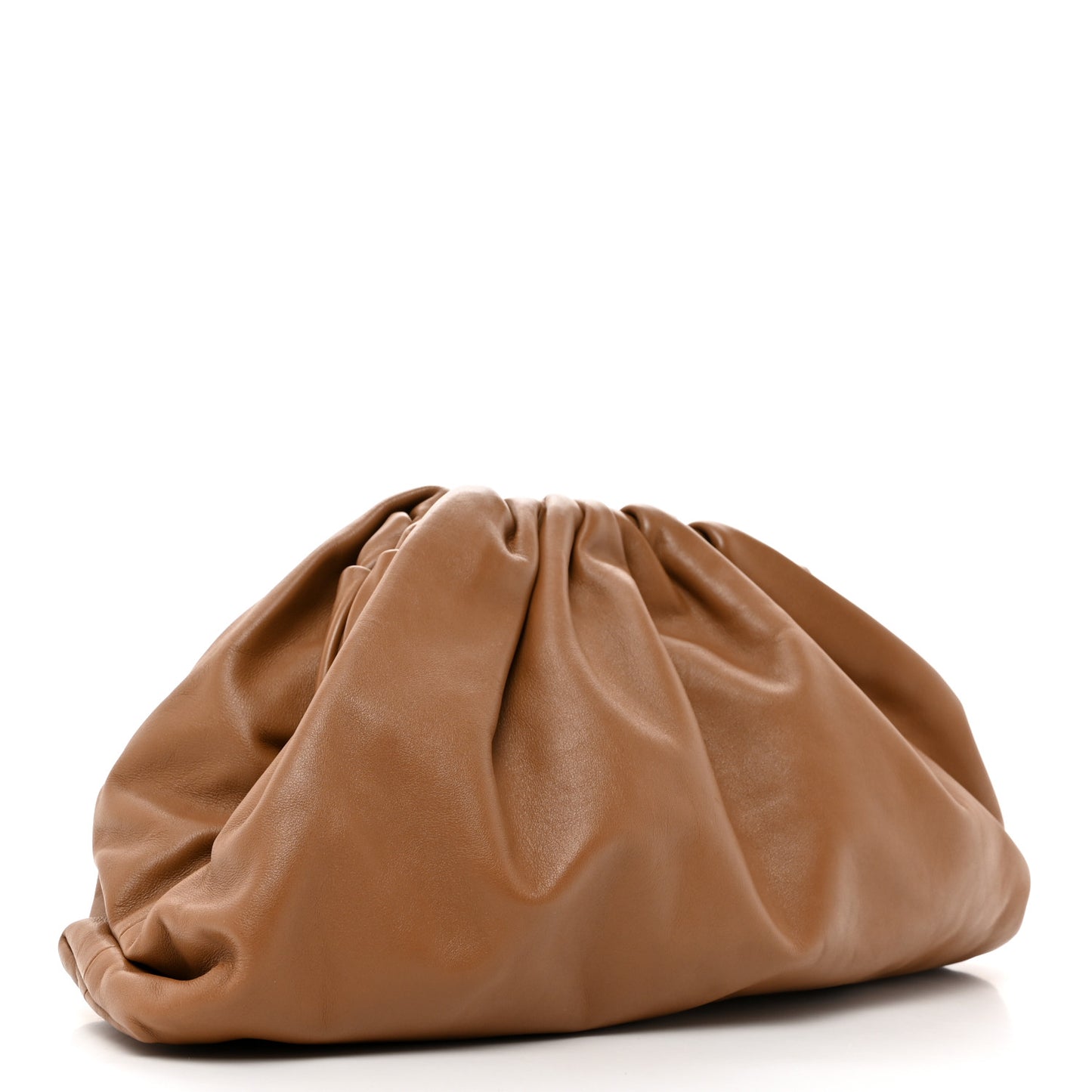 Smooth Butter Calf The Pouch Oversized Clutch Cammello
