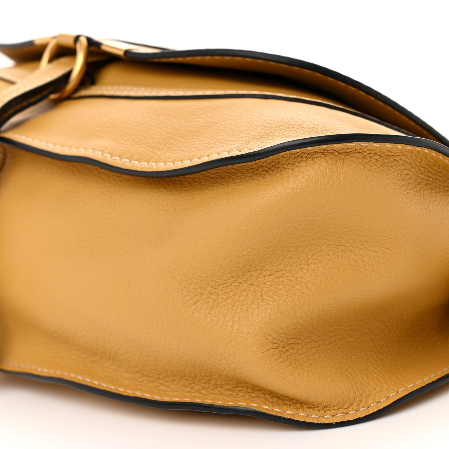 Calfskin Medium Marcie Satchel Curry Yellow