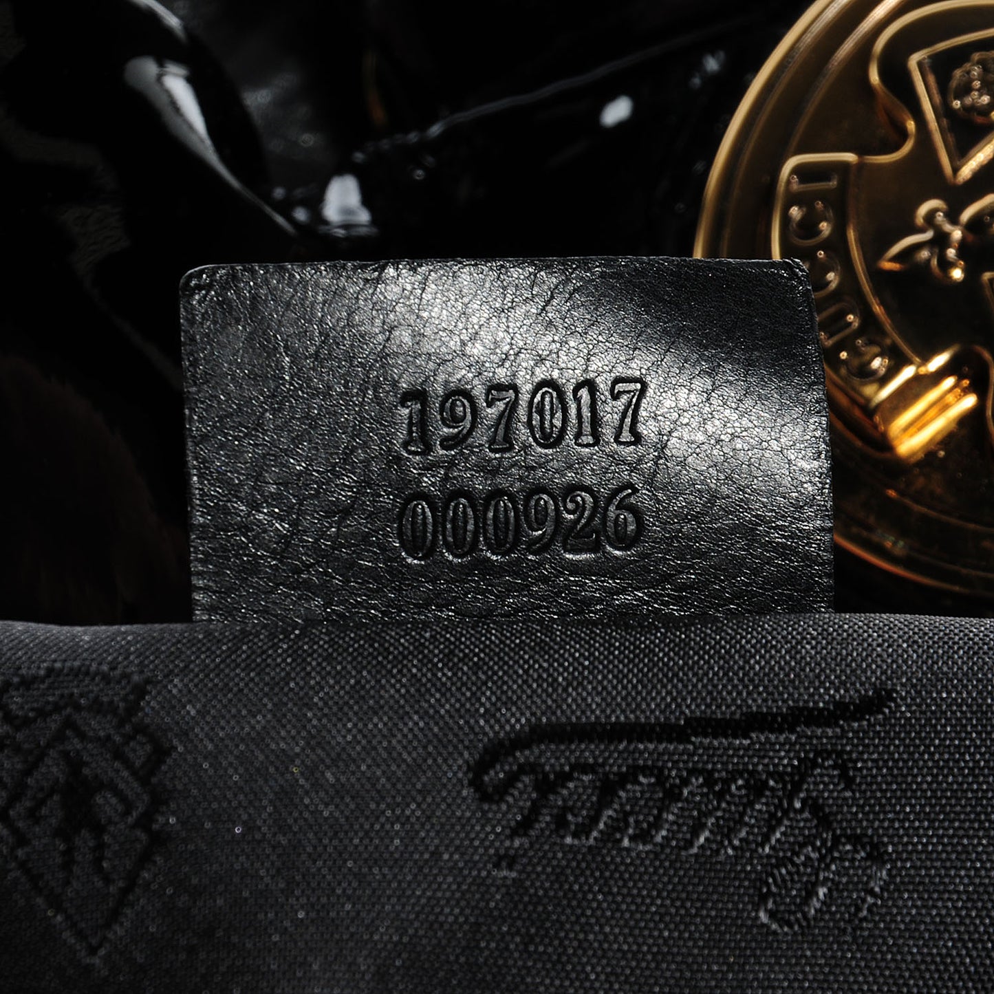 Patent Large Hysteria Top Handle Bag Black