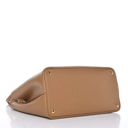Prada Saffiano Cuir Large Double Bag Caramel 5 of 8