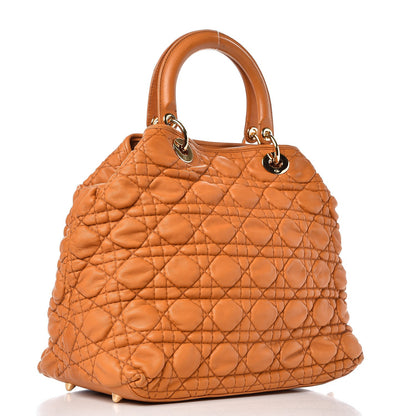 Christian Dior Lambskin Cannage Soft Lady Dior Shopping Tote Orange 3 of 20
