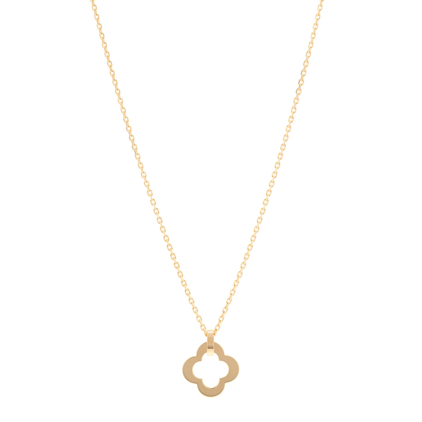 18K Yellow Gold Byzantine Alhambra Pendant Necklace