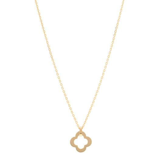 18K Yellow Gold Byzantine Alhambra Pendant Necklace