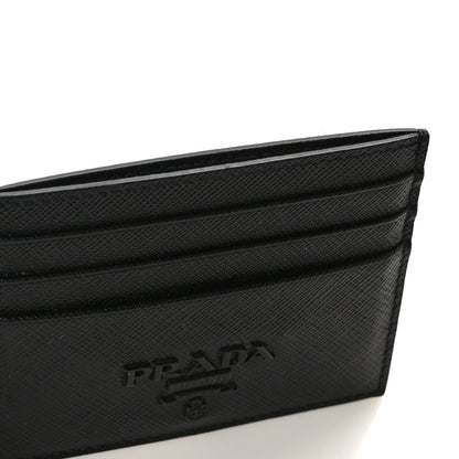 Prada Saffiano Shine Monochrome Card Holder Black 7 of 8