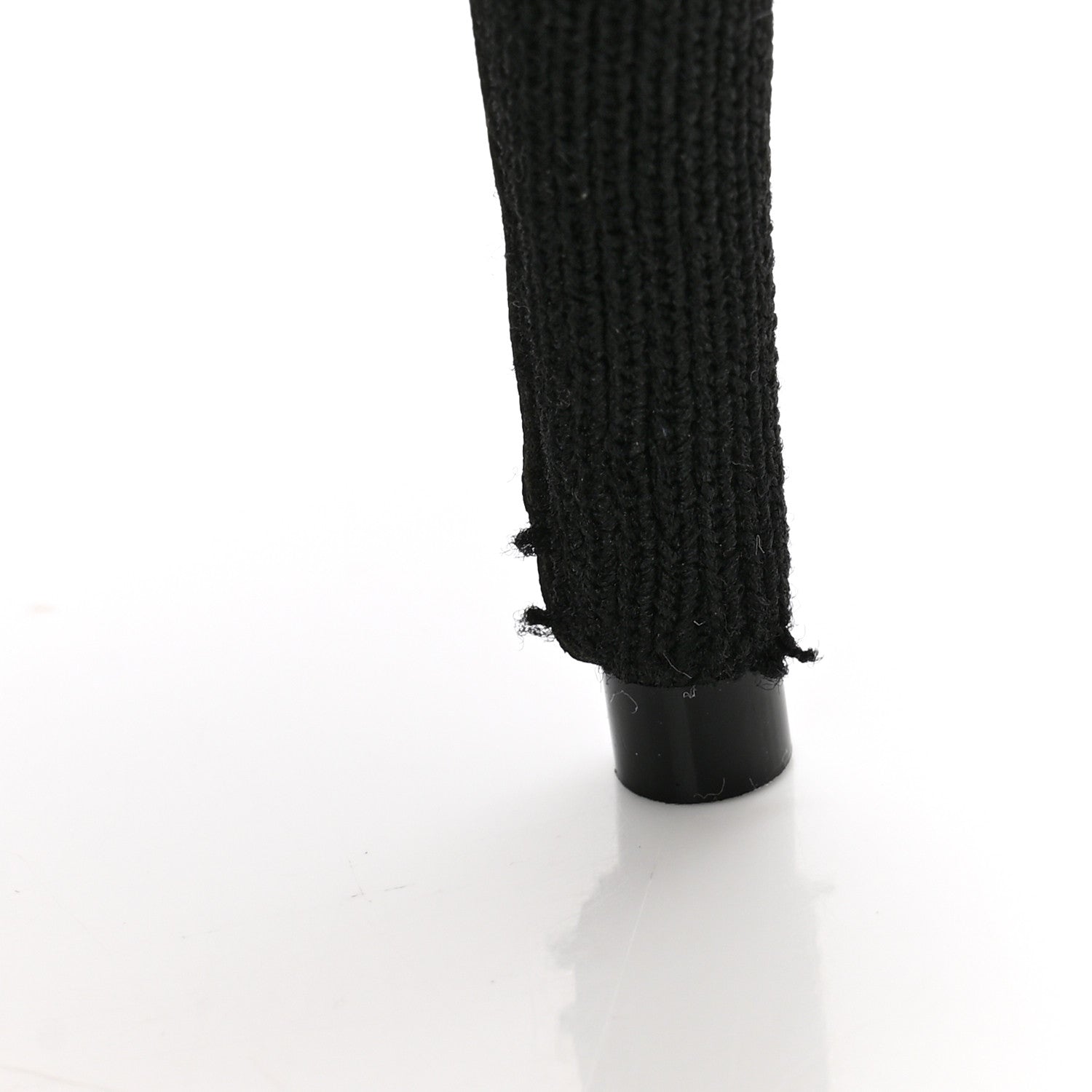 Balenciaga Textured Recycled Knit Logo Extreme Pointed Toe Knife 2.0 Booties 38 Black 8 of 10